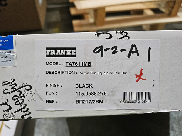 Franke Active Plus TA7611MB Pull Out Matte Black Tap