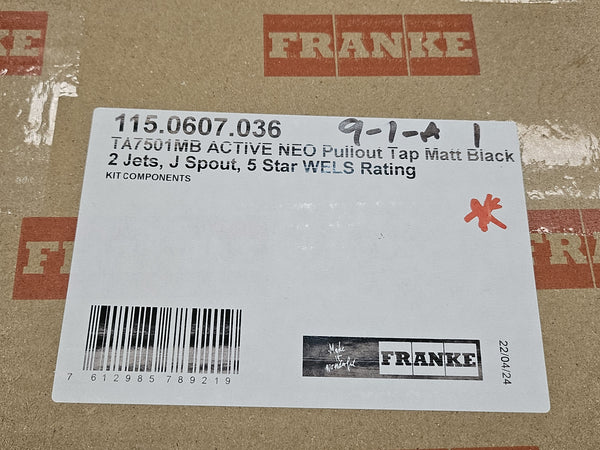 Franke Active Neo TA7501MB Pull Out Matte Black Tap