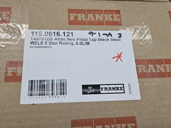 Franke Atlas Neo TA9701BS Pull Out Black Steel Tap