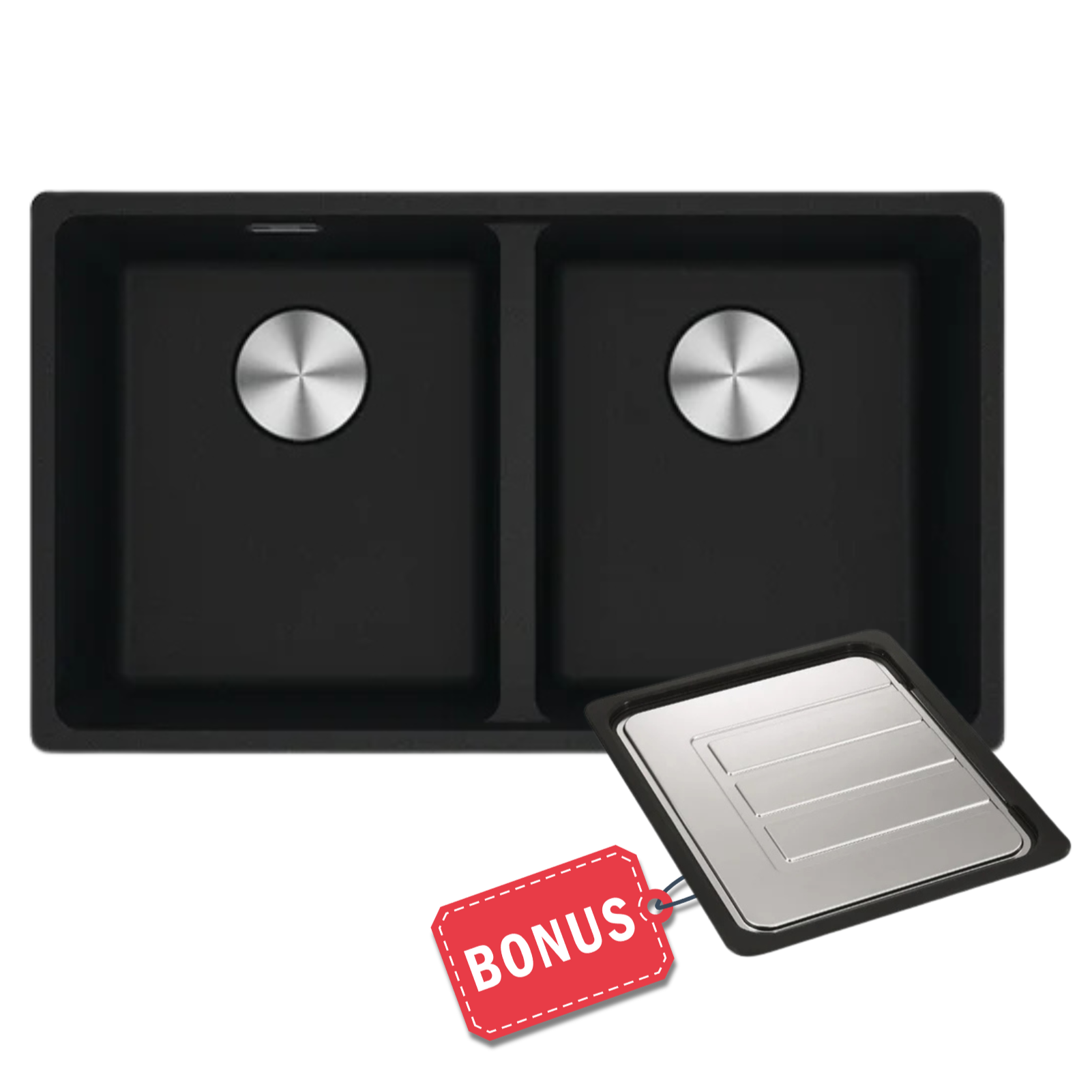 Franke City MRG120-36 Double Bowl Onyx Sink