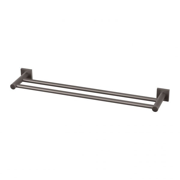 Phoenix Radii Double Towel Rail 600mm Gun Metal