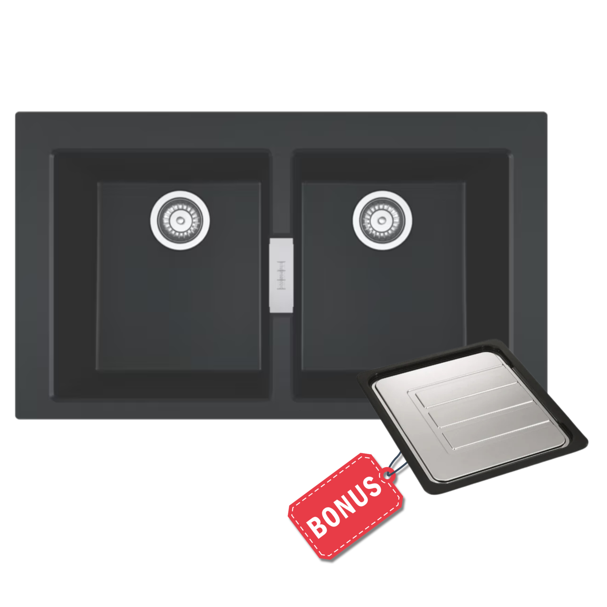 Franke Sirius S2D620CB Double Bowl Black Sink