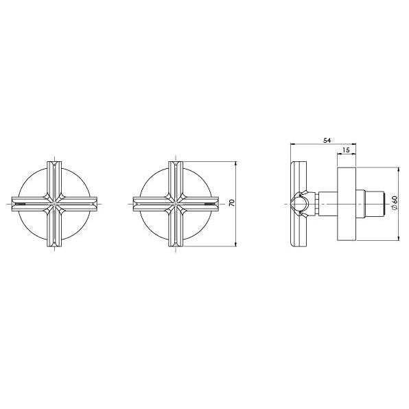 Phoenix Vivid Slimline Plus Wall Top Assemblies Gun Metal