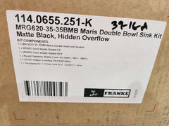 Franke Maris MRG620-35 Double Bowl Matte Black Sink