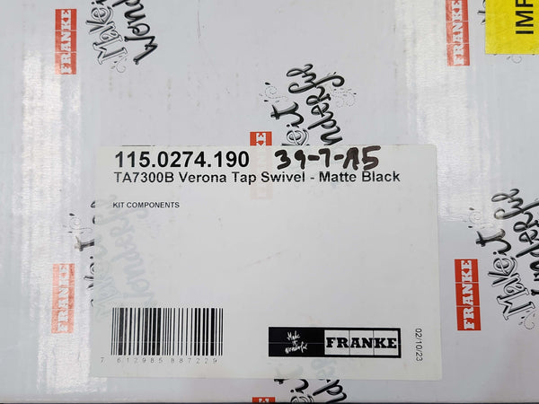Franke Verona TA7300B Matt Black Swivel Tap