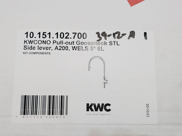 KWC Ono Pull Out J-Spout Stainless Steel Tap - 10.151.102.700