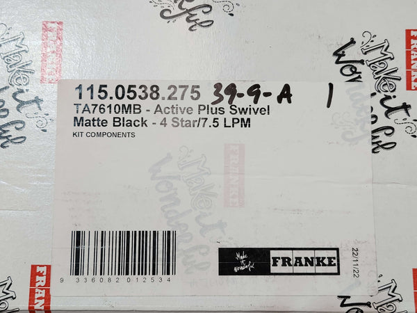 Franke Active Plus TA7610MB Swivel Black Tap