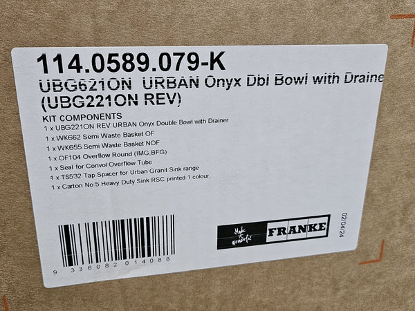 Franke Urban UBG621 Double Bowl Granite Sink