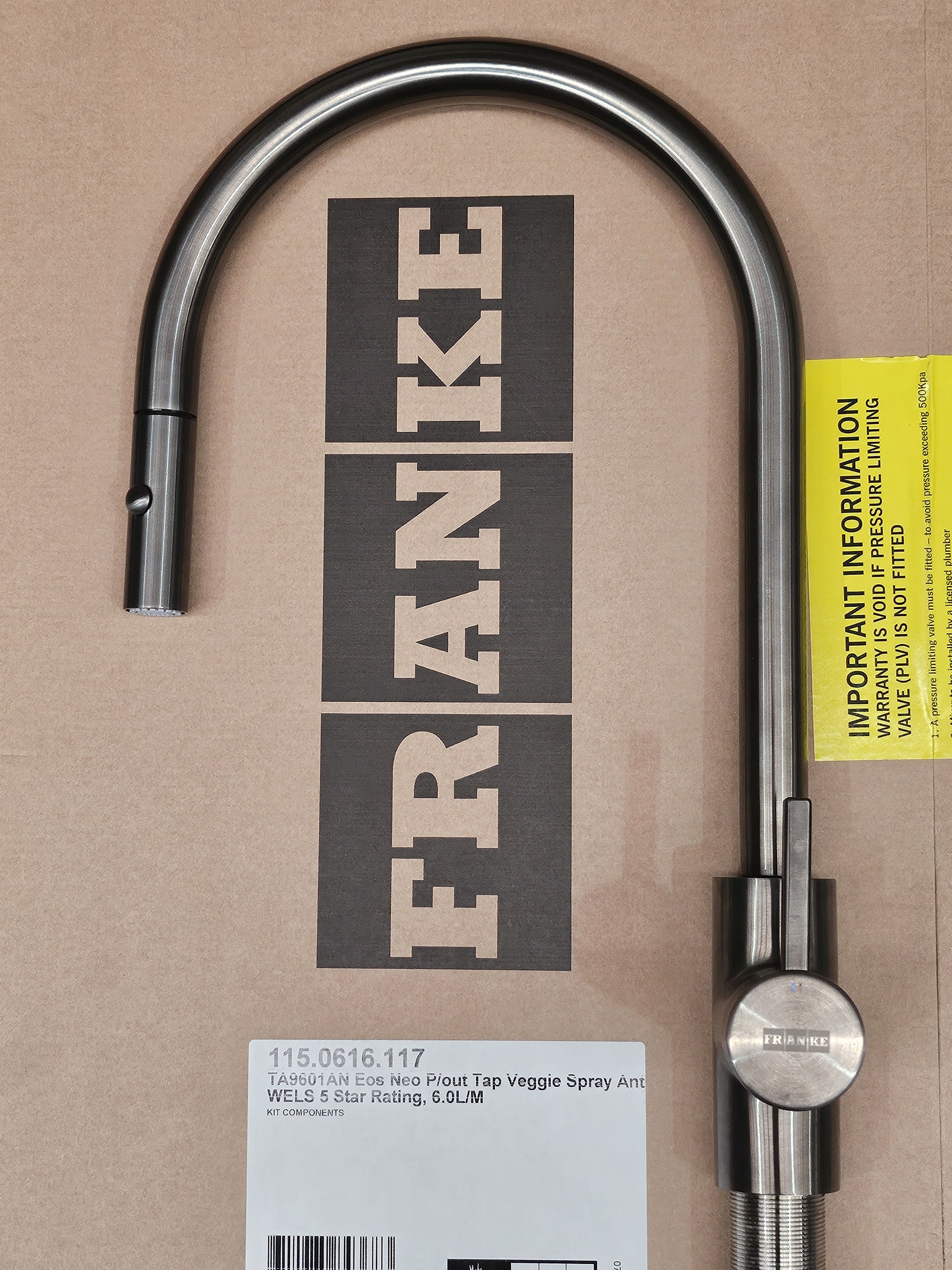 Franke Eos Neo TA9601AN Pull Out Anthracite Tap