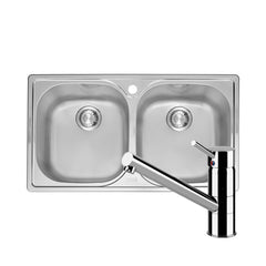 Franke Pacific PFX620 Double Bowl Sink + TA6000 Eclipse Tap