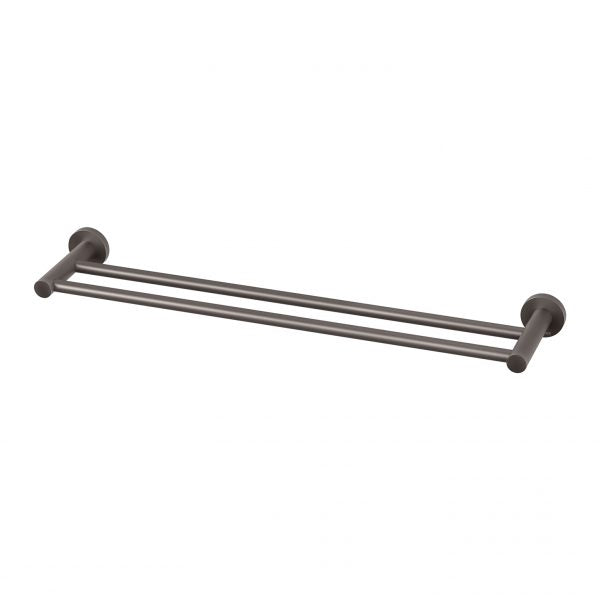 Phoenix Radii Double Towel Rail 600mm Gun Metal
