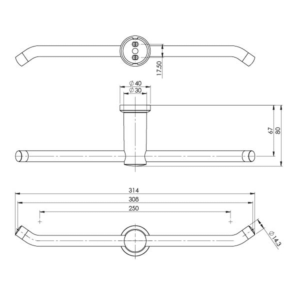 Phoenix Subi Double Toilet Roll Holder