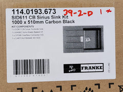 Franke Sirius SID611 Single Bowl Black Sink