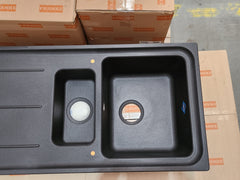 Franke Impact IMG651 1 & 1/4 Bowl Black Granite Sink