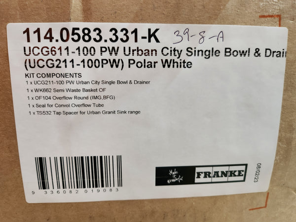 Franke Urban City UCG611 Single Bowl Granite Sink